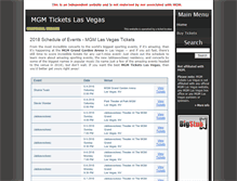 Tablet Screenshot of mgmticketslasvegas.com